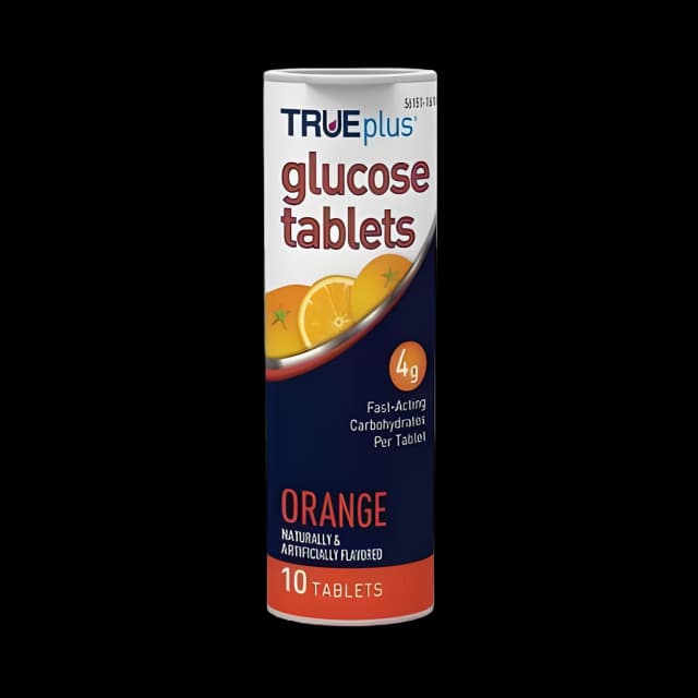 TRUEplus 4g Glucose Chewable Tablets - Orange Flavor