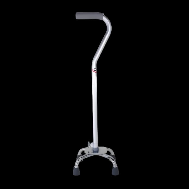 Offset Cane Carex® Aluminum 28 to 37 Inch Height Silver