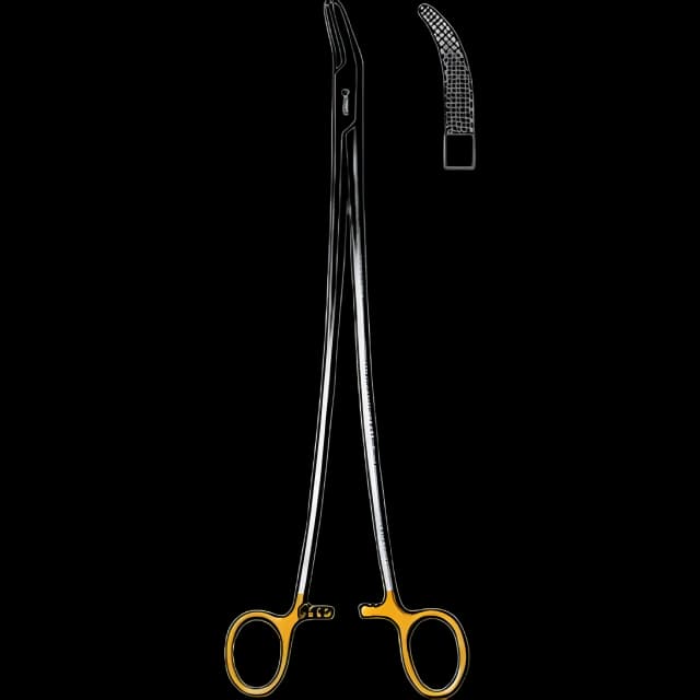 Needle Holder Sklar® TC 8-1/4 Inch Length Curved Serrated Tips Finger Ring Handle