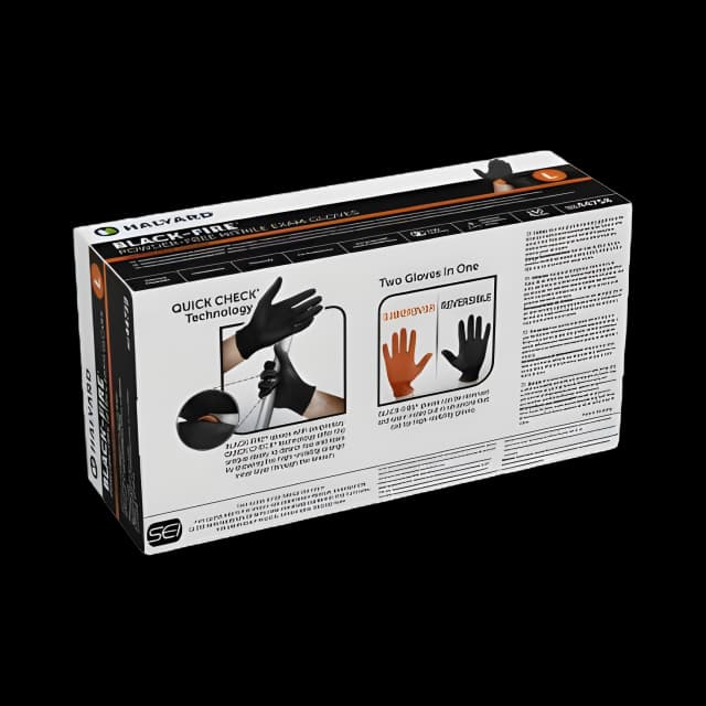 BLACK-FIRE Large Nitrile Exam Gloves - Fentanyl Safe