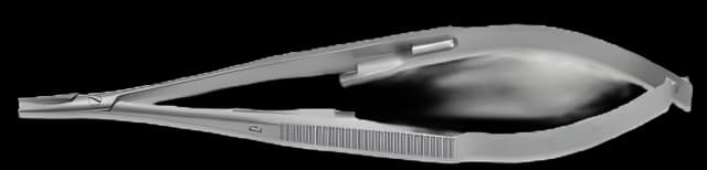 Needle Holder Snowden-Pencer™ Diamond-Jaw 8-1/4 Inch Length Straight Jaws with 7,000 Teeth Per Square Inch Cross-serrated Round Handle