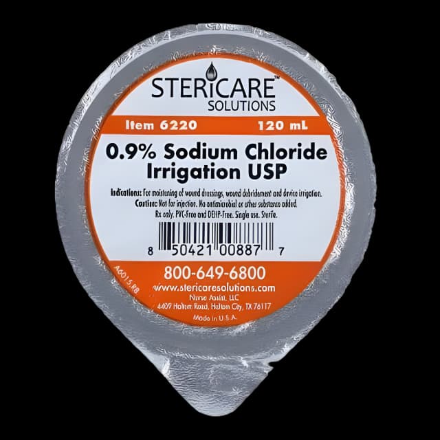 Irrigation Solution Nurse Assist 0.9% Sodium Chloride Not for Injection Foil-Lidded Cup 120 mL