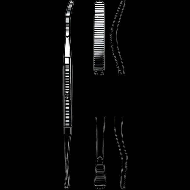 Bone File Double End #10 Pattern 1 Curved, 1 Flat