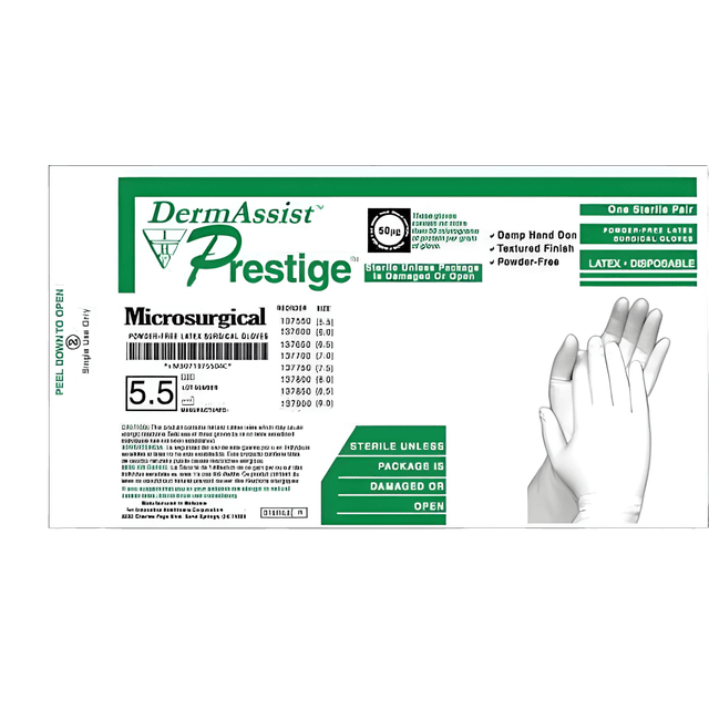 Gloves, Surgical, Size 8, Latex, Sterile, PF, Textured Finish