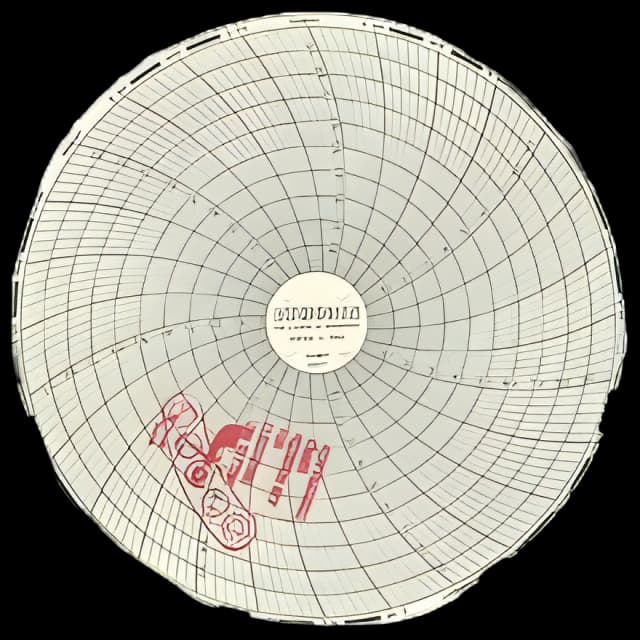 7-Day Temperature Recording Chart Dickson™ Pressure Sensitive Paper 6 Inch Diameter Gray Grid - 1507482