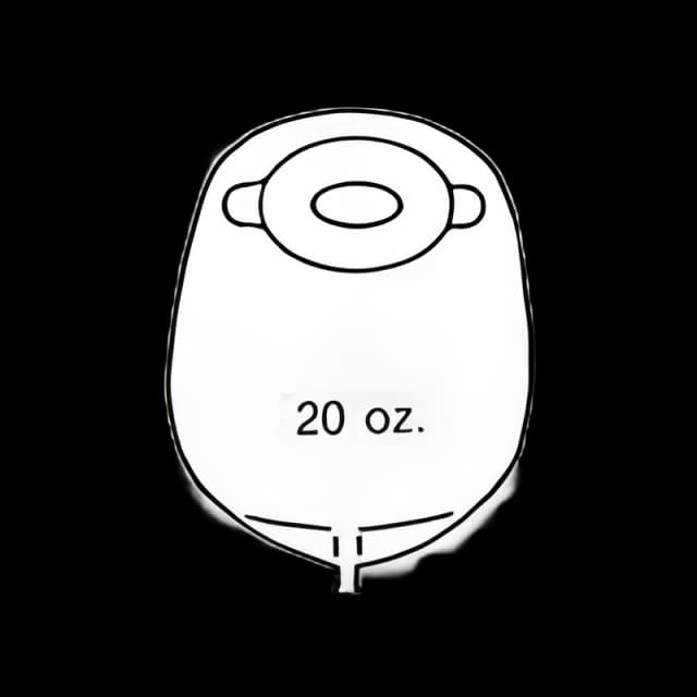 Urostomy Pouch Nu-Flex™ 3-1/4 Inch Length Oval B, Deep Convex, Trim to Fit 1-1/8 to 2 Inch Stoma