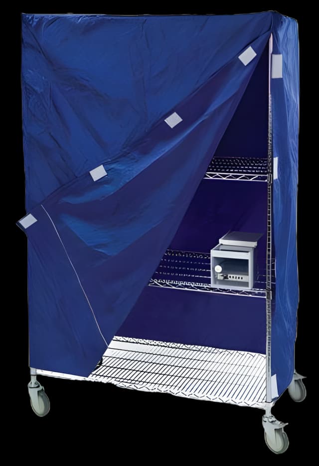 Cart Cover Blue Nylon 18 X 48 X 72 Inch Hook and Loop Closure