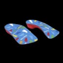 Powerstep® Powerkids® Pediatric Orthotic Insole 3/4 Length Size KE Poron® / EVA Blue / Red Toddler 13 / Child 1