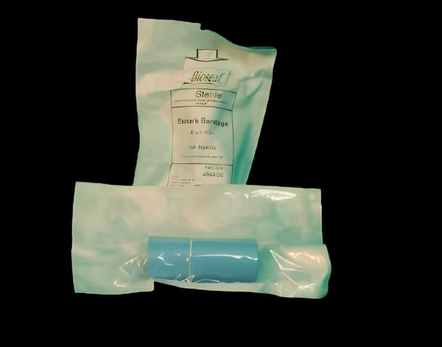 Esmark Compression Bandage Bioseal® 4 Inch X 4 Yard No Closure Light Blue Sterile High Compression