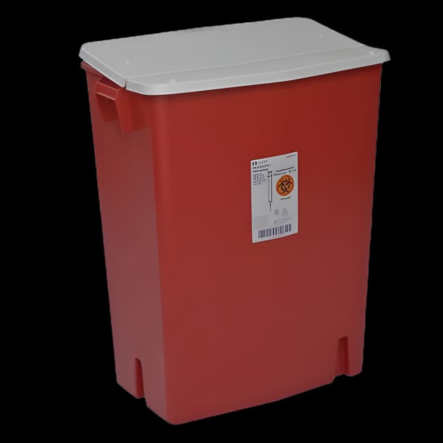 Sharps Container SharpSafety™ Red Base 27-1/2 H X 15-1/4 D X 21-1/4 W Inch Horizontal / Vertical Entry 30 Gallon