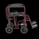 Transport Chair drive™ 17 Inch Seat Width Fixed Arm Height Swing-Away Footrest Aluminum Frame with Red Finish