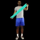 Exercise Resistance Band CanDo® Green 5 Inch X 6 Yard Medium Resistance