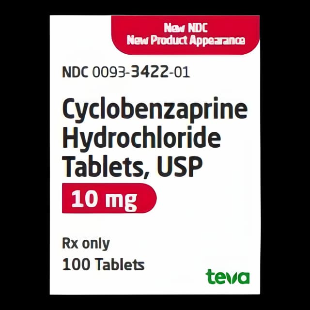 Cyclobenzaprine HCl 10 mg Tablet Bottle 100 Tablets