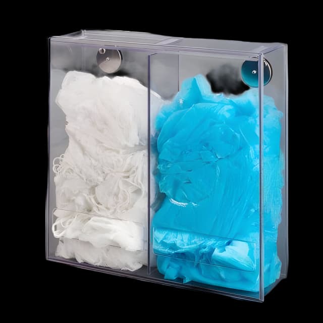 Poltex Bulk PPE Dispenser - Magnet Mount, Clear PETG