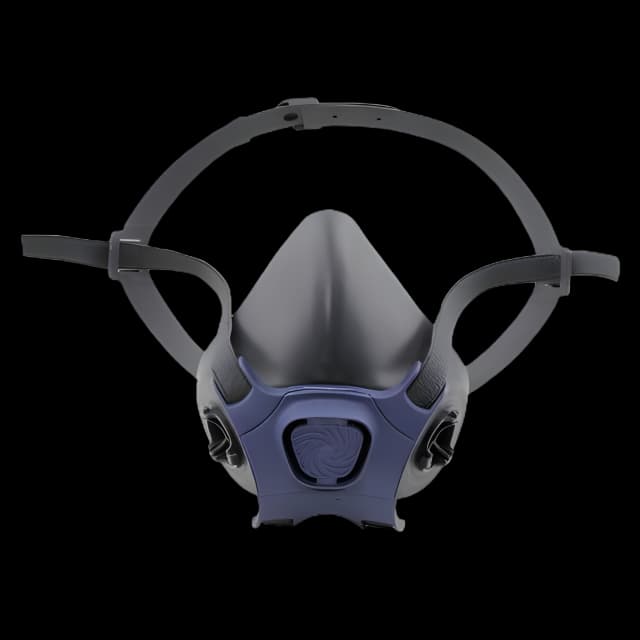 7000 Series Reusable Respirator Industrial Half Face Adjustable Head Strap Large Gray