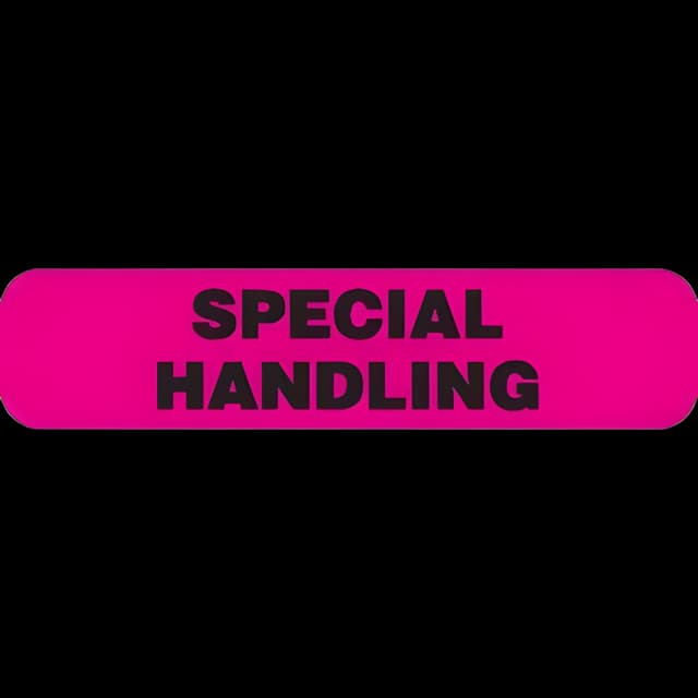 Pre-Printed Label Laboratory Use Fluorescent Pink Paper Special Handling Black Lab / Specimen 3/4 X 1-3/5 Inch