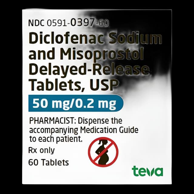 Buy Diclofenac/Misoprostol 50/200mg Tablets | Teva Pharma