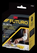 Elbow Support with Pressure Pads 3M™ Futuro™ Large Pull-On / Hook and Loop Strap Closure Sleeve Left or Right Elbow 11 to 12 Inch Elbow Circumference Gray