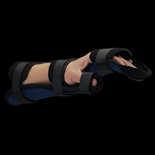 Neutral Position Hand Orthosis Rolyan® Kydex Kydex® Thermoplastic / Volara® Left Hand Black Small