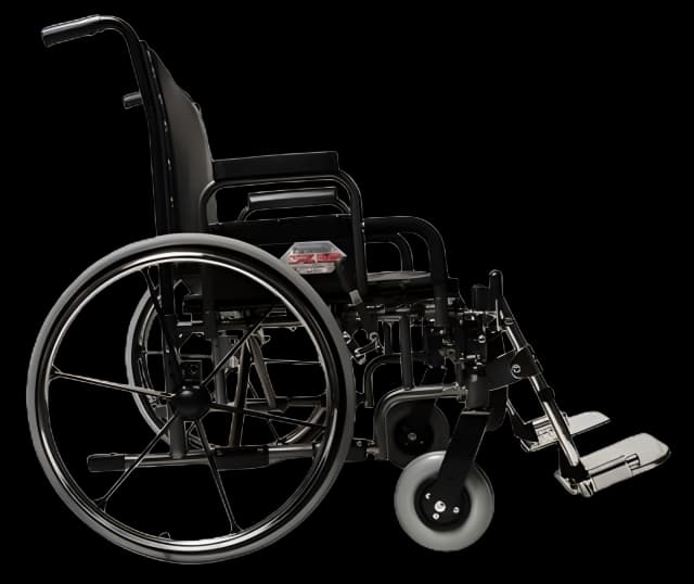 Bariatric Wheelchair Paramount™ XD Heavy Duty Dual Axle Desk Length Arm Elevating Legrest Black Upholstery 30 Inch Seat Width Adult 650 lbs. Weight Capacity