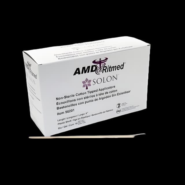 Swabstick Solon® Cotton Tip Wood Shaft 6 Inch NonSterile 100 per Pack - 56225