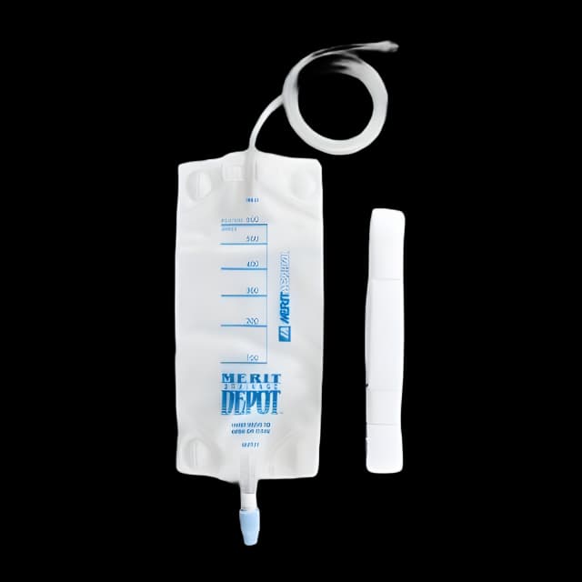 Drainage Bag Merit Drainage Depot™ 24 Inch Tubing 600 mL Sterile