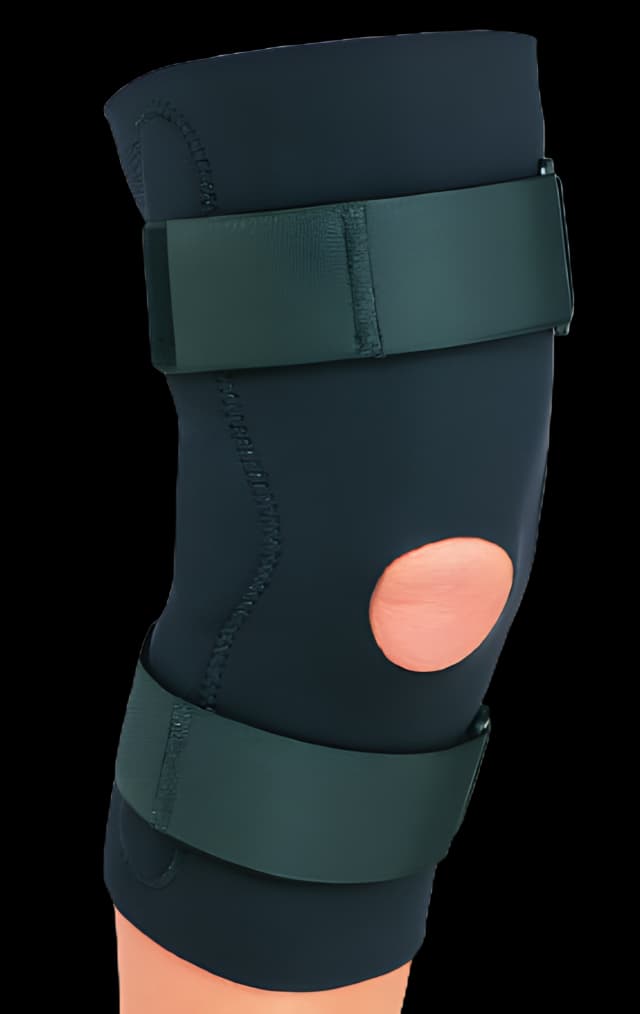 Knee Brace DonJoy® Economy Large Pull-On / Hook and Loop Closure 21-1/2 to 23-1/2 Inch Thigh Circumference / 15 to 17 Inch Mid-Patella Circumference / 16 to 18 Inch Calf Circumference Left or Right Knee - 11-0670-4