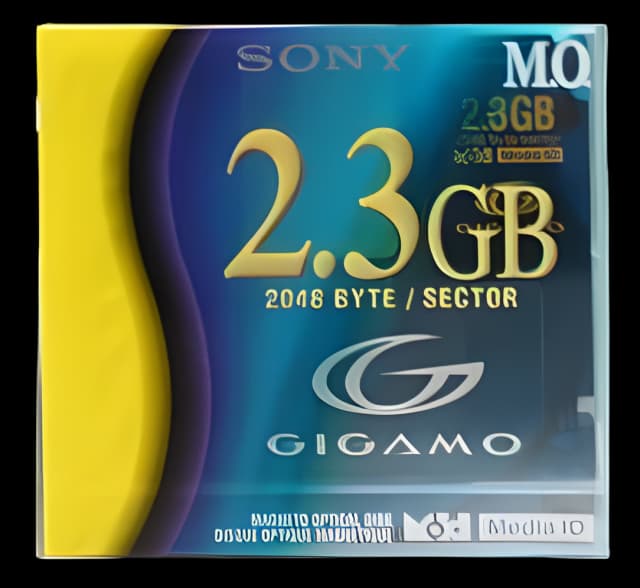 Optical Disk Sony For use with Media Technology Native Capacity: 2.3 GB