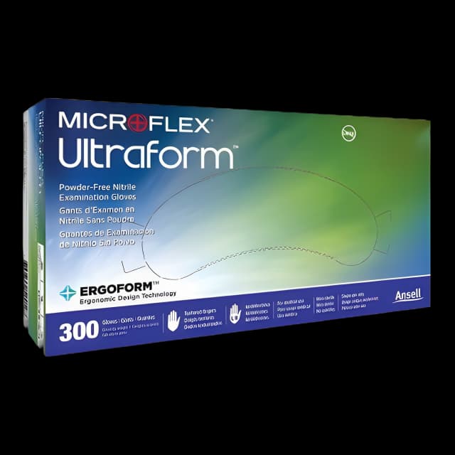 Exam Glove Ultraform® X-Small NonSterile Nitrile Standard Cuff Length Textured Fingertips Blue Not Rated