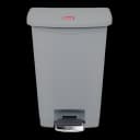 Trash Can Rubbermaid® Slim Jim® 13 gal. Rectangular Gray Plastic Step-On