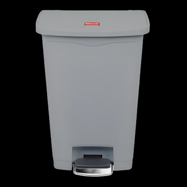 Trash Can Rubbermaid® Slim Jim® 13 gal. Rectangular Gray Plastic Step-On