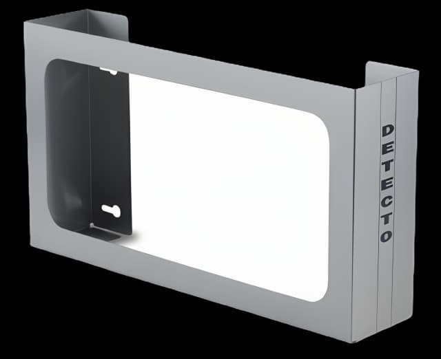 Glove Box Holder Vertical Mounted 3-Box Capacity Silver 4 X 10 X 18 Inch Steel