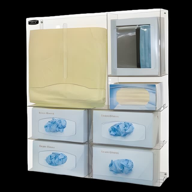 PPE Dispenser Wall / Door Mount Clear 4-3/4 X 23-1/2 X 26-1/2 Inch Plastic