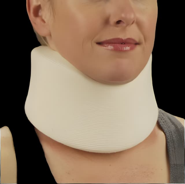 Cervical Collar DeRoyal® Low Contoured / Medium Density Adult Large One-Piece 4 Inch Height 20 Inch Length