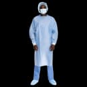 Protective Procedure Gown Halyard One Size Fits Most Blue NonSterile Not Rated Disposable