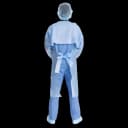 Protective Procedure Gown Halyard One Size Fits Most Blue NonSterile Not Rated Disposable
