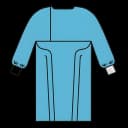 Protective Procedure Gown Halyard One Size Fits Most Blue NonSterile Not Rated Disposable