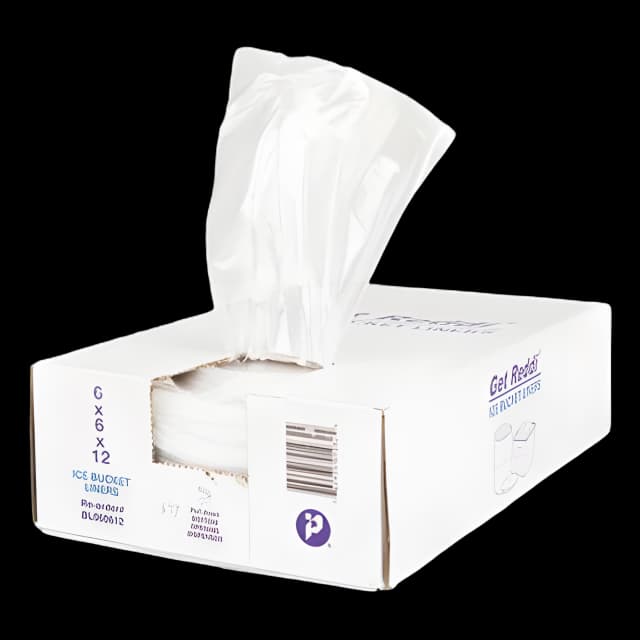 Ice Bucket Liner Bags, 3 qt, 0.5 mil, 6" x 12", Clear, 1,000/Carton