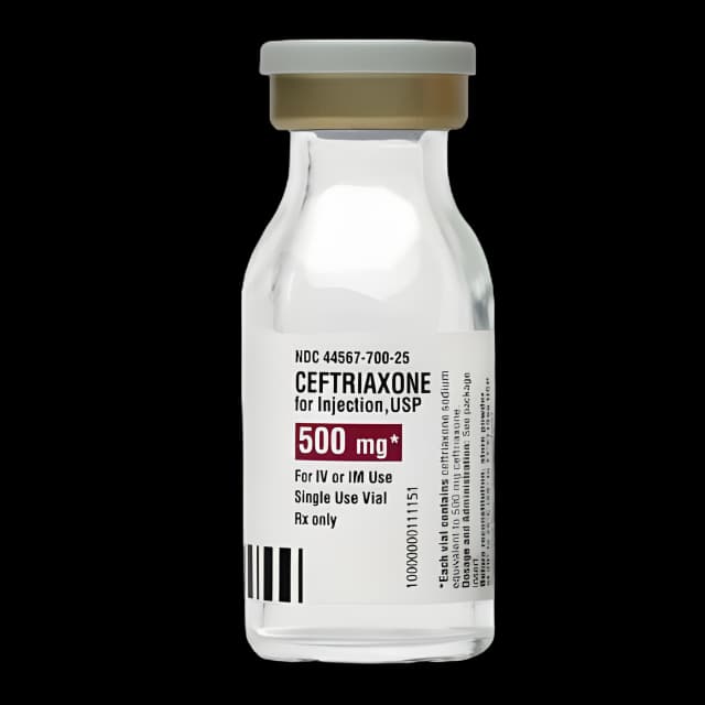 Ceftriaxone Sodium 500 mg Preservative-Free Vial