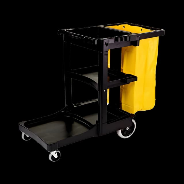 Cleaning Cart Rubbermaid® Plastic 3 Shelves 21-3/4 X 38.38 X 46 Inch