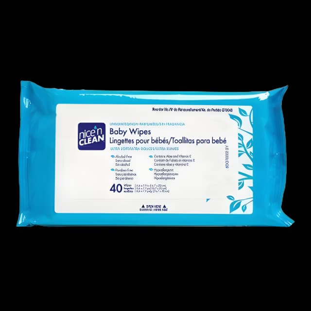 Baby Wipe Nice'n Clean® Soft Pack Unscented 40 Count