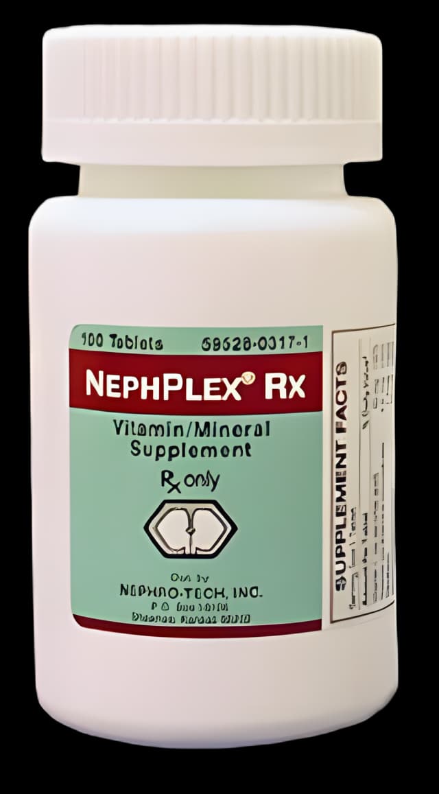 NephPlex® RX Vitamin B, Folic Acid & Zinc Tablets - 100ct