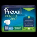 Unisex Adult Incontinence Brief Prevail® Per-Fit 360°™ Size 2 Disposable Heavy Absorbency