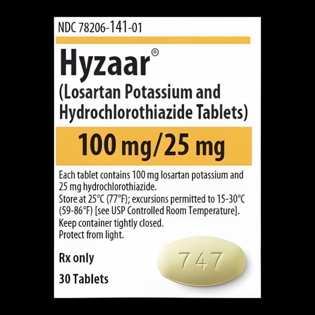 HYZAAR® Losartan / Hydrochlorothiazide 100 mg - 25 mg Tablet Bottle 30 Tablets