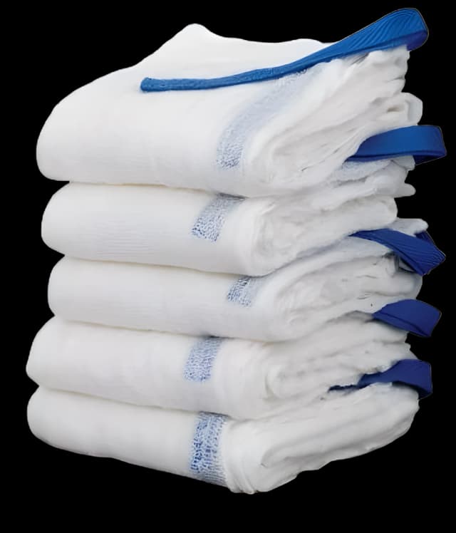 Surgical Laparotomy Sponge X-Ray Detectable Cotton 4 X 18 Inch 5 Count Pouch Sterile - 408