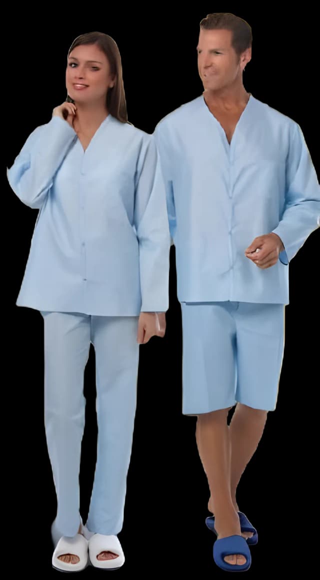 Pajama Shorts Medium Light Blue Adult Unisex