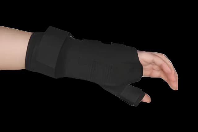 Thumb Spica Freedom® Comfort™ Large D-Ring / Hook and Loop Strap Closure Left or Right Hand Black