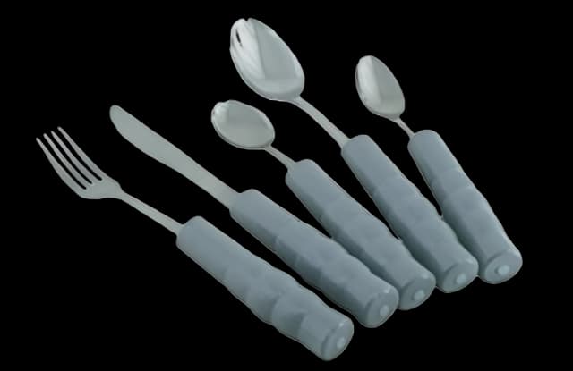 Soup Spoon Weighted Gray Stainless Steel