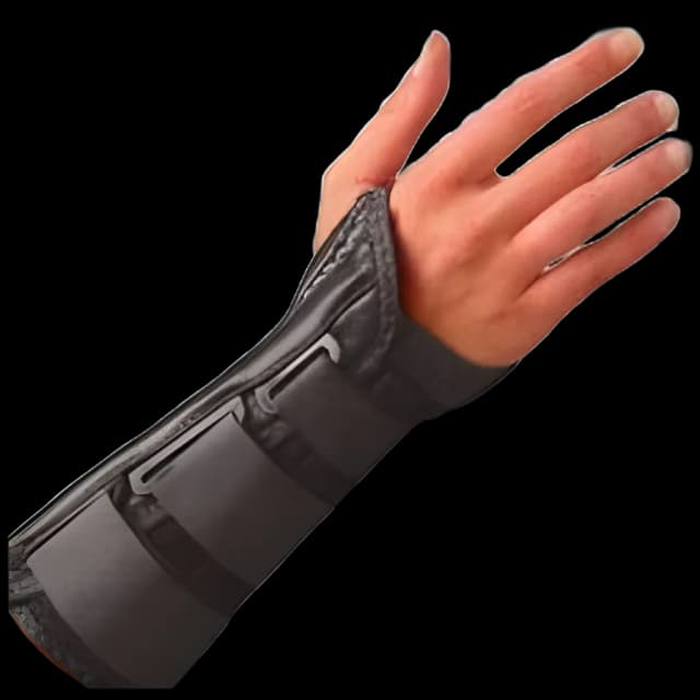 Wrist Brace Ultimate™ V Standard Contoured Hyper Foam / Polyester Left Hand Enbery Colonial Blue Medium / Large