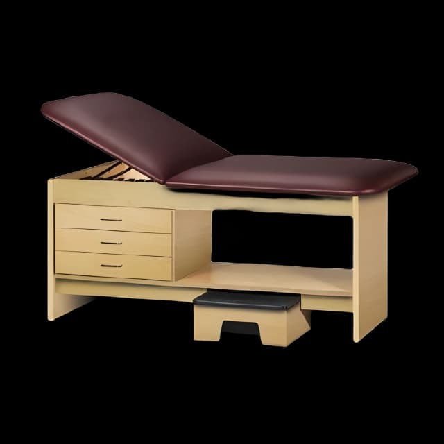 Laminate Treatment Table with Adjustable Backrest - Style Line Series